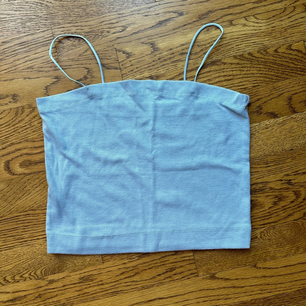 Baby blue crop tank